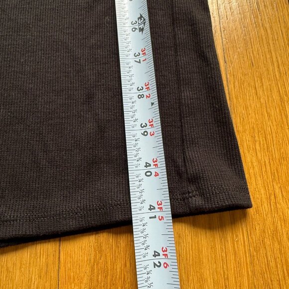 Marine Layer Size M Black Lexi Rib Long Sleeve Scoop Neck Midi Bodycon Dress - Picture 6 of 16